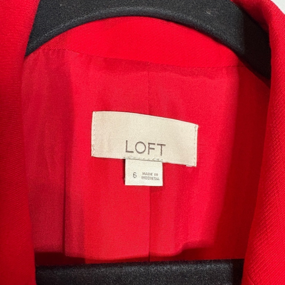 Loft Red 2 Button Blazer Jacket - image 4